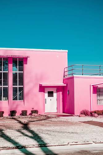 indiana dunes national lakeshore closed wooden door pink